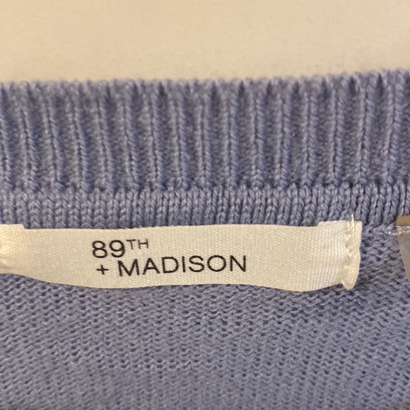 89+Madison Blue Pullover Cardigan Long Sleeve Bell Shape Cuff Sweater Size M - Picture 2 of 10